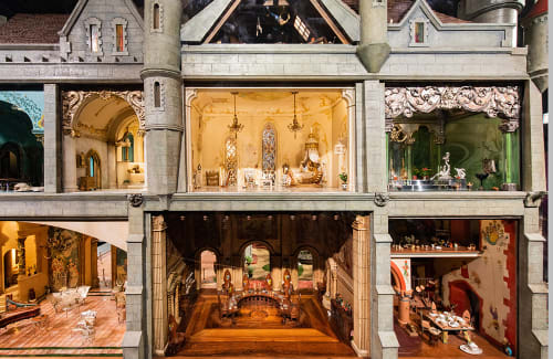 Cross section view of the miniature castle's rooms